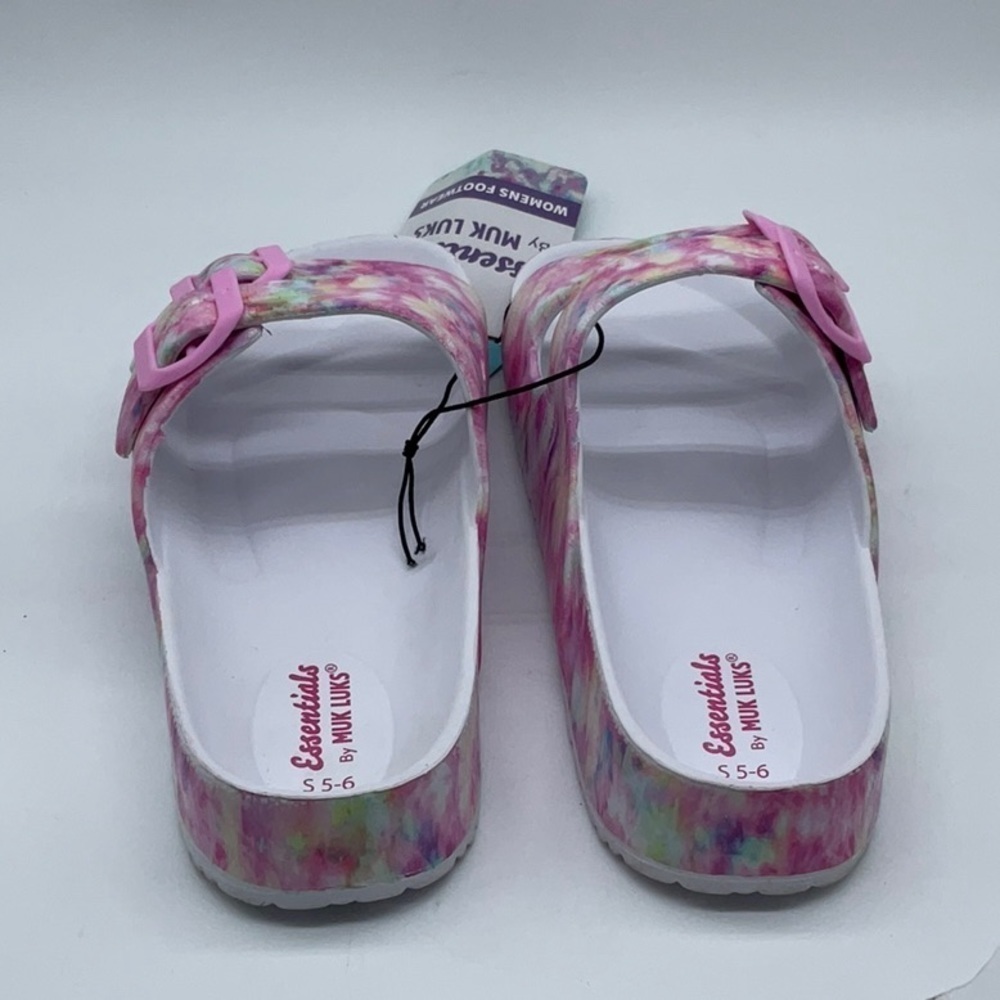 Essentials by MUK LUKS Pink Kaleidoscope two strap sandal - Picture 3 of 4